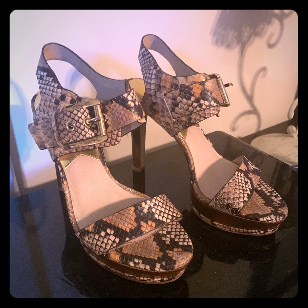 Michael Kors Snakeskin Odessa heels